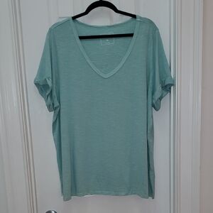 Candace Cameron Bure Green Oversized Cuffed Sleeve T-Shirt